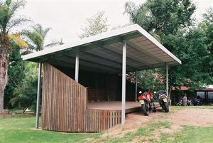 Carport Skillion Roof  6mW x 6m deep x 2.5mH