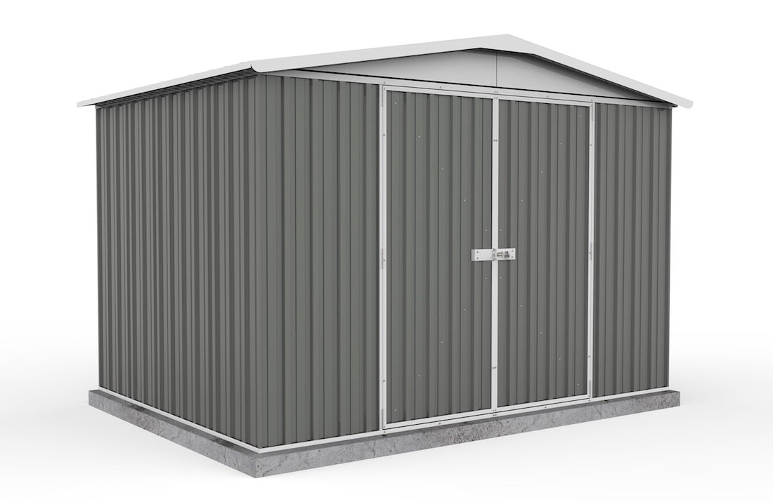 Absco 3.00mW x 2.18mD x 2.06mH Regent Double Door Garden Shed - Monument