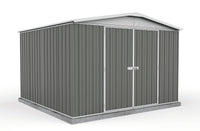 Thumbnail for Absco 3.00mW x 2.92mD x 2.06mH Regent Double Door Garden Shed - Woodland Grey