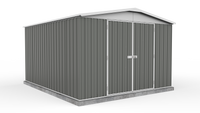 Thumbnail for Absco 3.00mW x 3.66mD x 2.06mH Regent Double Door Garden Shed - Woodland Grey