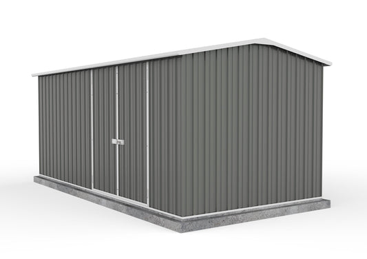 Absco 4.48mW x 2.26mD x 2.00mH Double Door Workshop Shed - Woodland Grey
