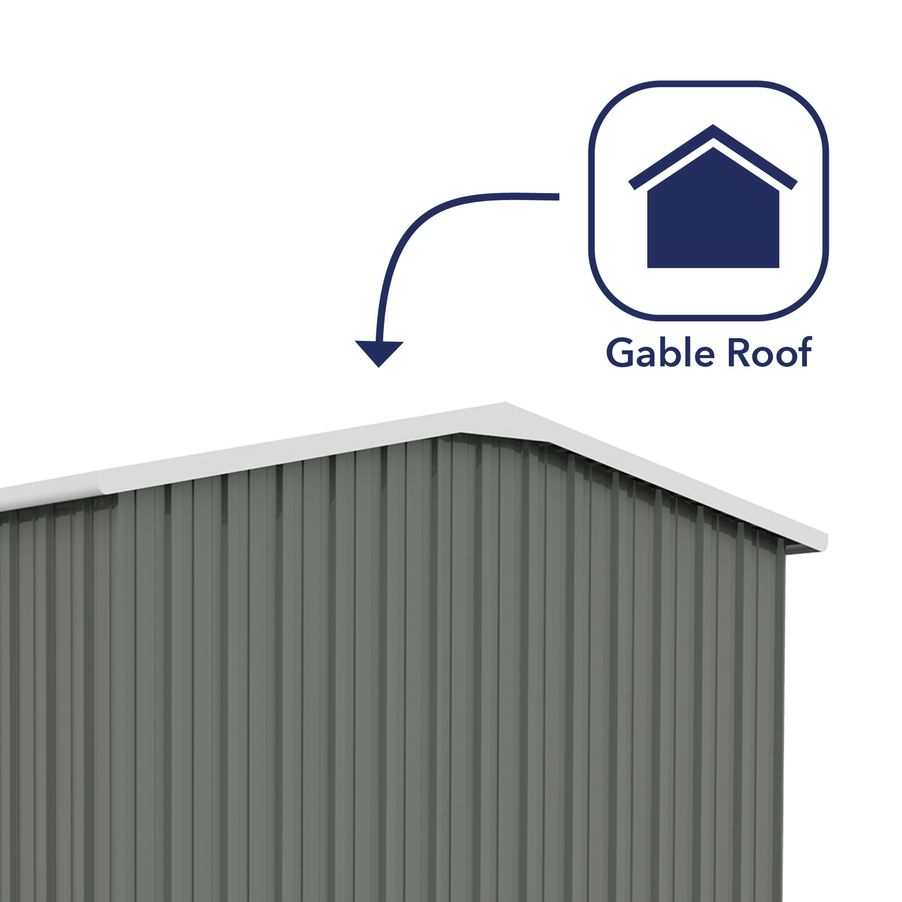 Absco 4.48mW x 3.00mD x 2.06mH Double Door Workshop Shed - Woodland Grey