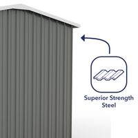 Thumbnail for Absco 4.48mW x 3.00mD x 2.06mH Double Door Workshop Shed - Woodland Grey - Shed City