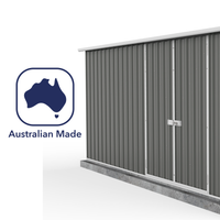 Thumbnail for Absco 4.48mW x 3.00mD x 2.06mH Double Door Workshop Shed - Woodland Grey - Shed City