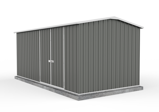 Absco 4.48mW x 3.00mD x 2.06mH Double Door Workshop Shed - Woodland Grey