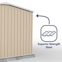 Thumbnail for Absco 5.96mW x 3.00mD x 2.06mH Three Door Workshop Shed - Classic Cream - Shed City