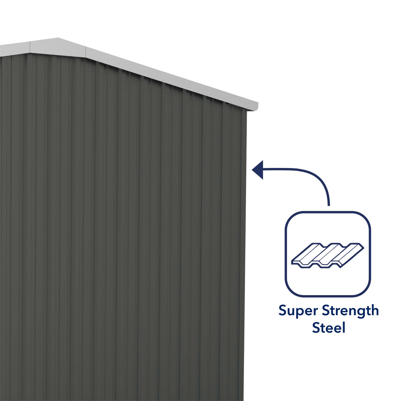 Absco 5.96mW x 3.00mD x 2.06mH Three Door Workshop Shed - Monument