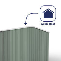 Thumbnail for Absco 5.96mW x 3.00mD x 2.06mH Three Door Workshop Shed - Pale Eucalypt - Shed City