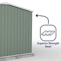 Thumbnail for Absco 5.96mW x 3.00mD x 2.06mH Three Door Workshop Shed - Pale Eucalypt - Shed City