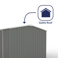 Thumbnail for Absco 5.96mW x 3.00mD x 2.06mH Three Door Workshop Shed - Woodland Grey - Shed City