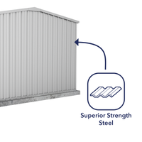 Thumbnail for Absco 5.96mW x 3.00mD x 2.06mH Three Door Workshop Shed - Zincalume